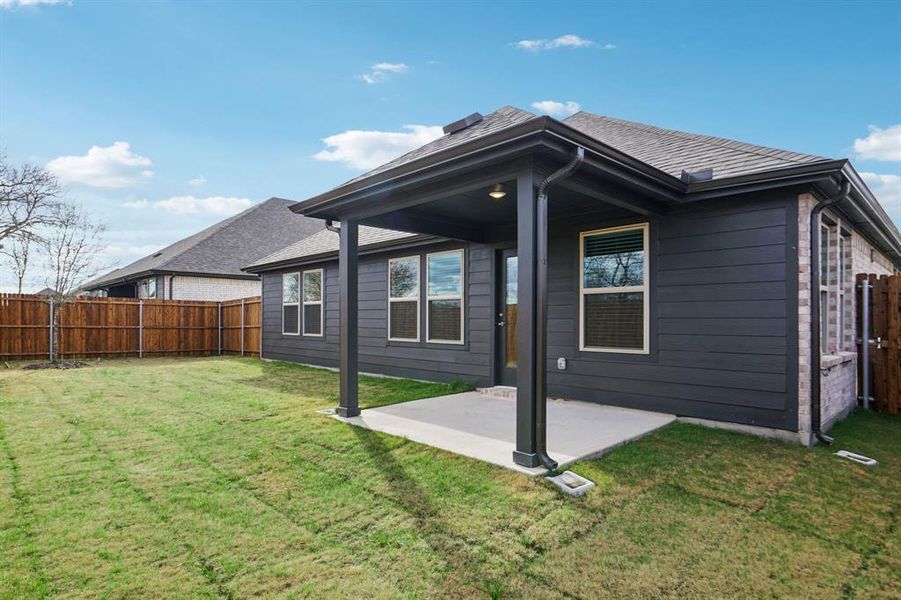 Exterior details and patio area of a home in Parks at Foster Crossing - Premier Series, Anna (Image 25). Exterior details and patio area of a home in Parks at Foster Crossing - Premier Series, Anna (Image 25).