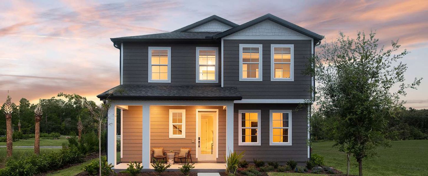 Representative exterior photo of a completed home built from the Taborfield by Ashton Woods in Ellington Classical, St. Cloud, FL (Image 2).