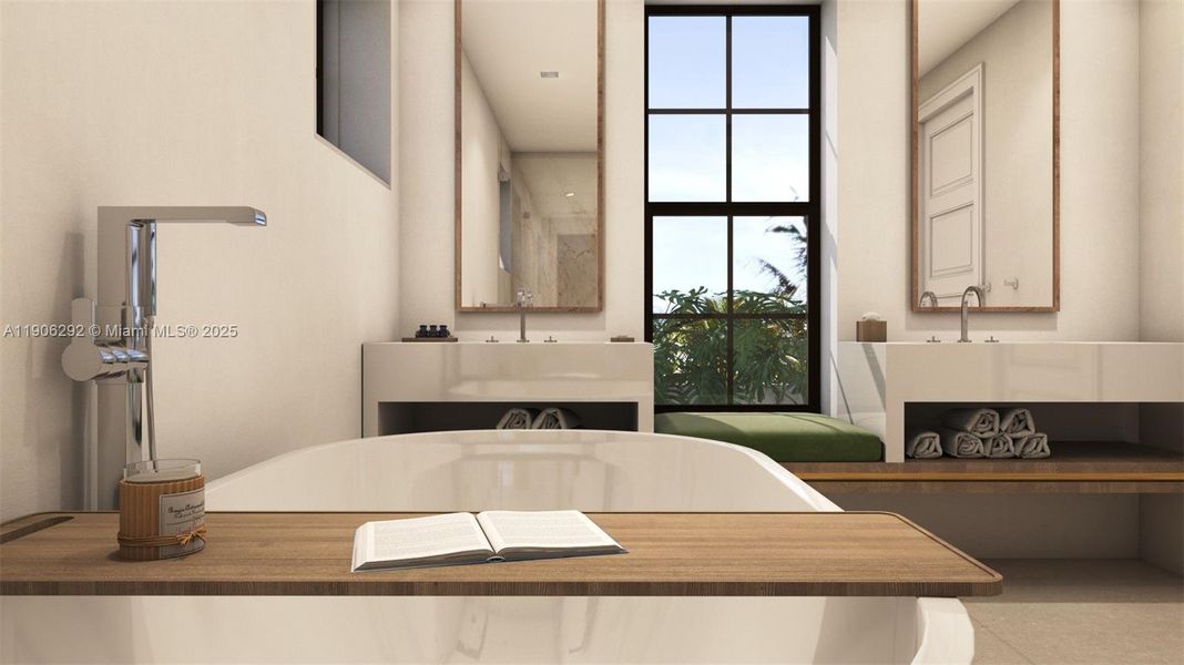 Furnished interior view inside a new home in , Coral Gables (Image 22).