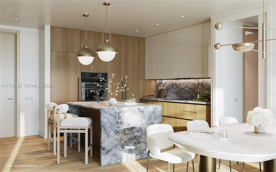 Furnished interior view inside a new home in Icon Beach Residences, Hollywood (Image 7).
