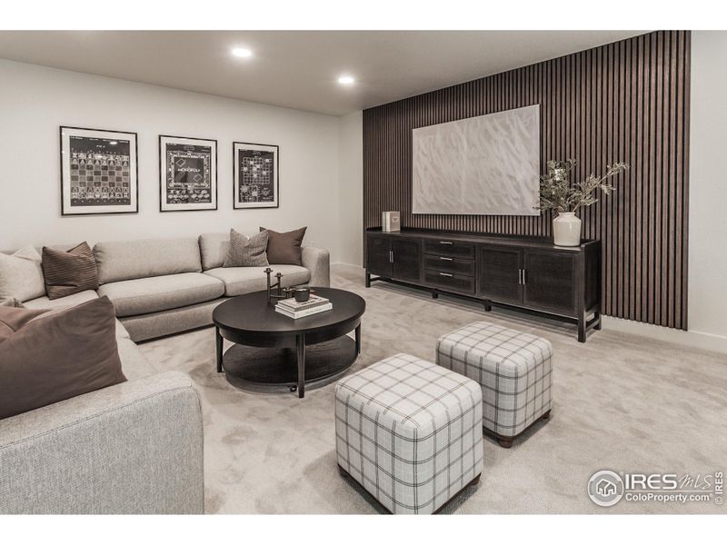 EXAMPLE PHOTO: FINISHED BASEMENT REC ROOM EXAMPLE PHOTO: FINISHED BASEMENT REC ROOM