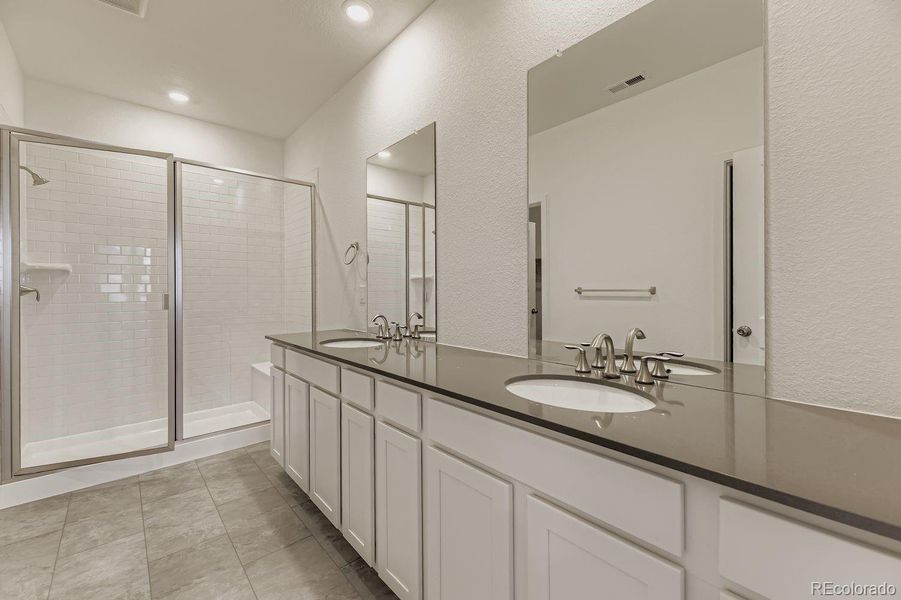 Furnished interior view inside a new home in Vermilion Creek: The Skyline Collection, Centennial (Image 8). Furnished interior view inside a new home in Vermilion Creek: The Skyline Collection, Centennial (Image 8).