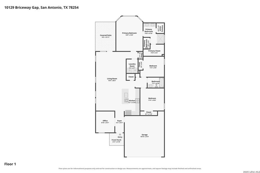 2D floor plan layout of this home in Sagebrooke - Premier Series, San Antonio, TX (Image 5).