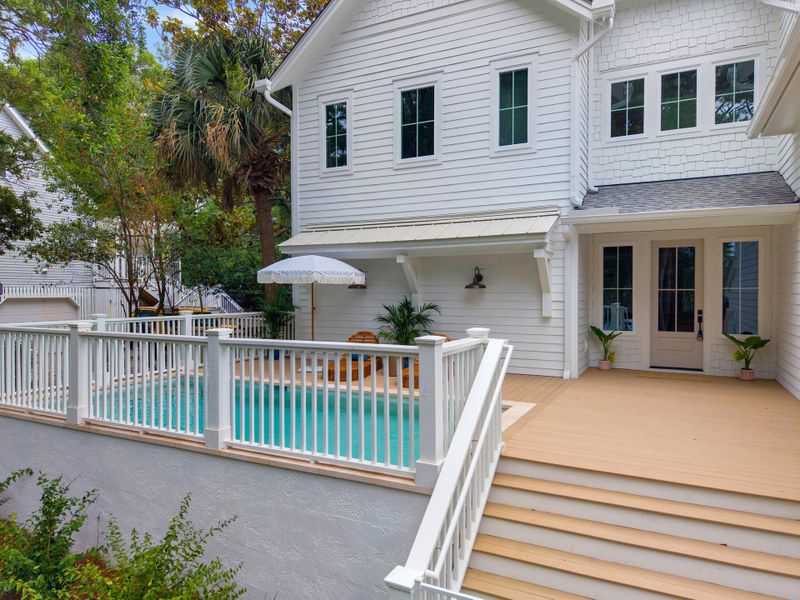 Exterior details and patio area of a home in , Isle Of Palms (Image 40). Exterior details and patio area of a home in , Isle Of Palms (Image 40).