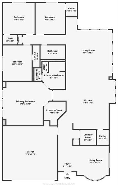 2D floor plan layout of this home in , Ponder, TX (Image 3). 2D floor plan layout of this home in , Ponder, TX (Image 3).