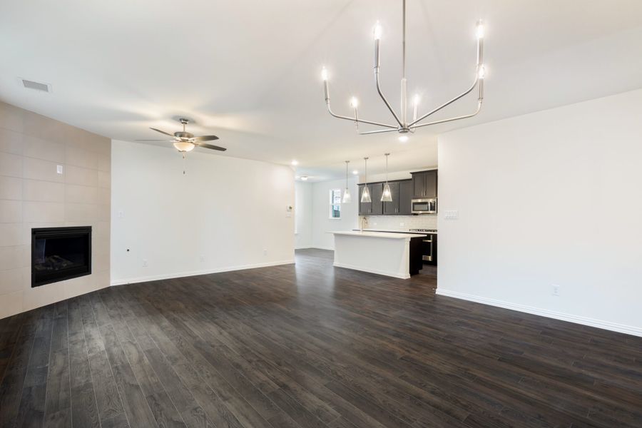 Representative unfurnished interior of a home built from the Hawthorne by UnionMain Homes in Edgewater, Fate (Image 30).