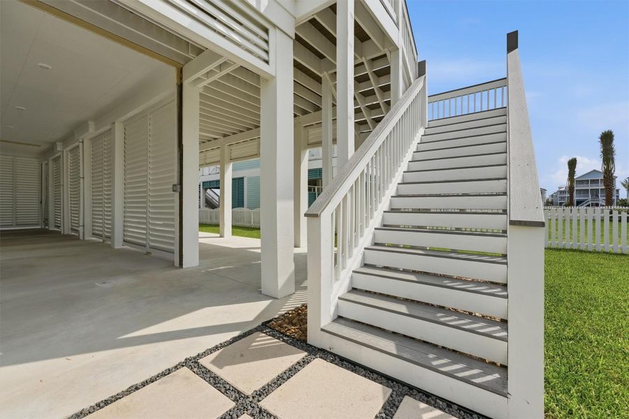 Exterior details and patio area of a home in , Galveston (Image 26). Exterior details and patio area of a home in , Galveston (Image 26).