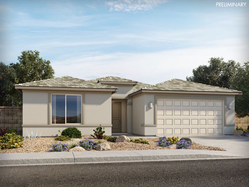 Representative exterior photo of a completed home built from the Mesquite by Meritage Homes in Arbor at Madera Highlands II, Sahuarita, AZ (Image 13).