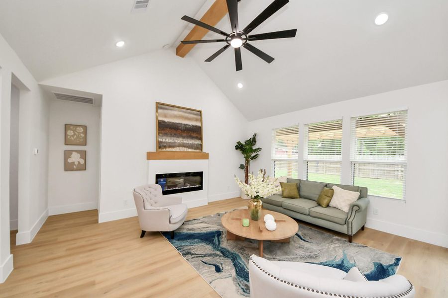 Furnished interior view inside a new home in , Spring (Image 42).