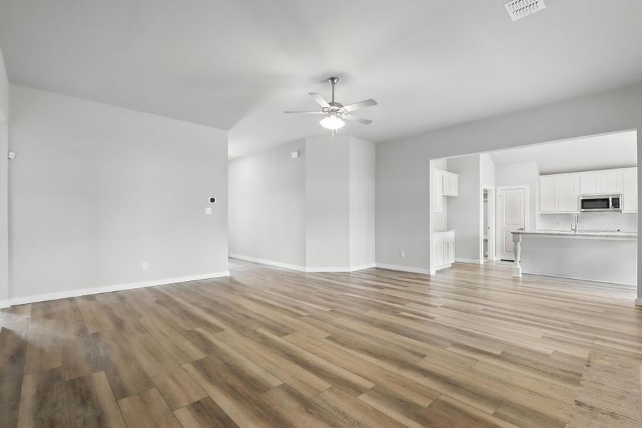 Representative unfurnished interior of a home built from the McKinley I by Cheldan Homes in Terra Vista, Springtown (Image 38).