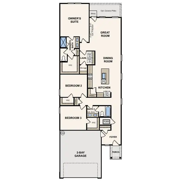 2D floor plan layout of this home in Trinity Ranch, Elgin, TX (Image 2). 2D floor plan layout of this home in Trinity Ranch, Elgin, TX (Image 2).