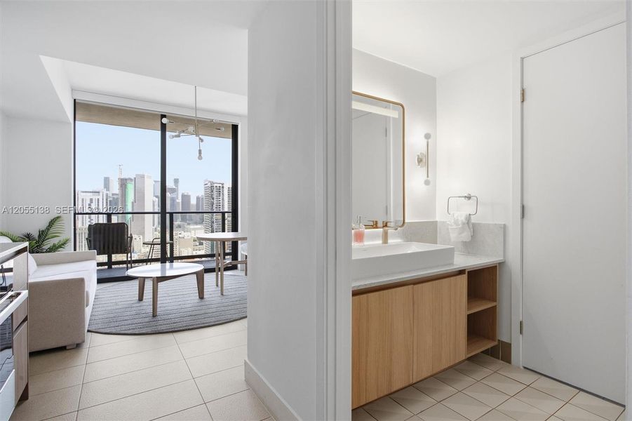 Furnished interior view inside a new home in , Miami (Image 14). Furnished interior view inside a new home in , Miami (Image 14).