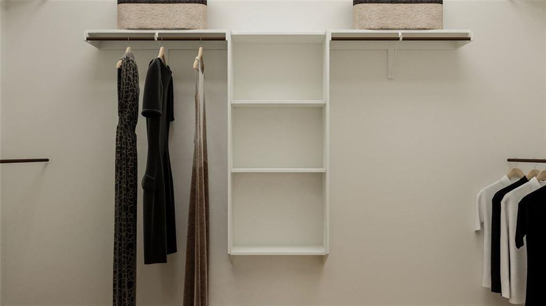 View of spacious closet