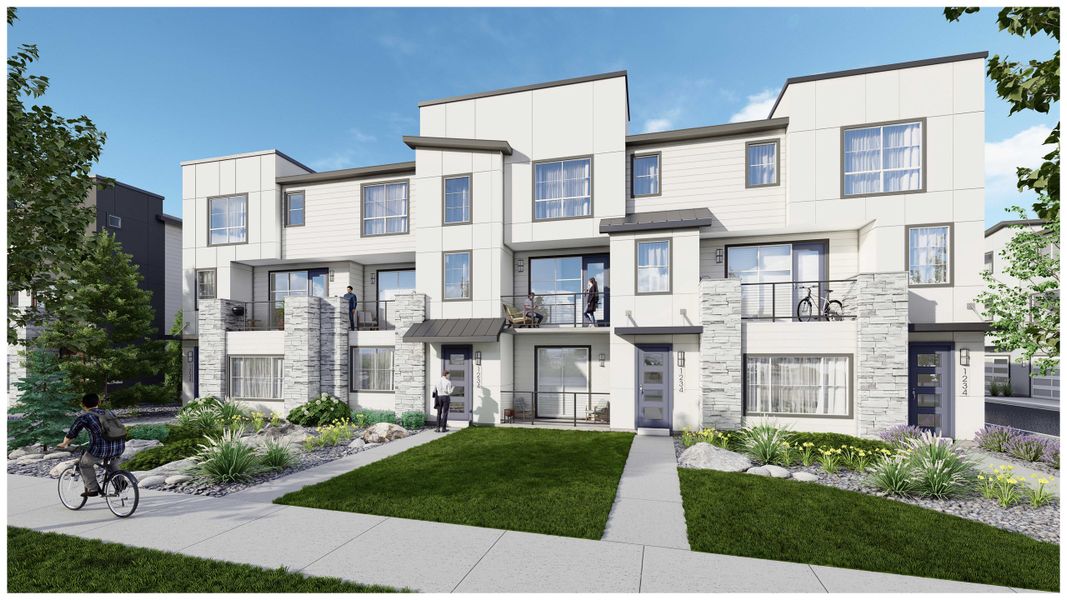 Representative exterior photo of a completed home built from the Oliver by Lokal Homes in The Commons at Victory Ridge, Colorado Springs, CO (Image 2).