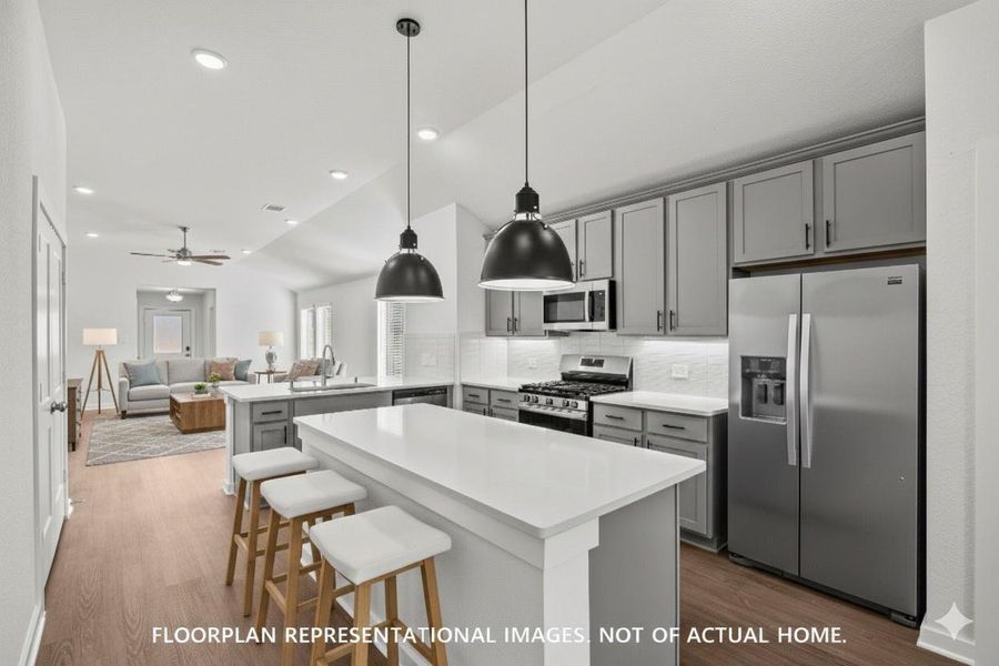 Furnished interior view inside a new home in Marvida, Cypress (Image 13).