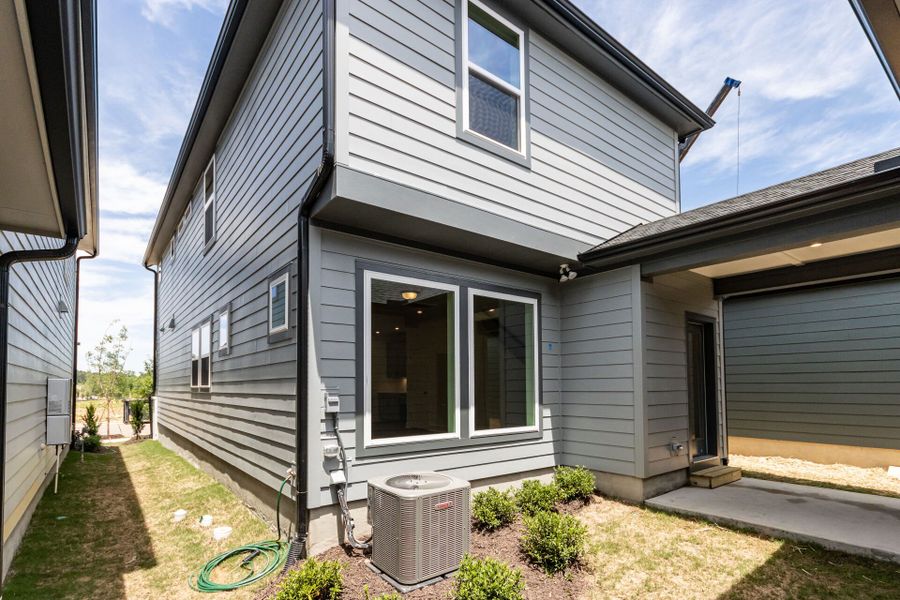 Representative exterior details of a home built from the The Chestfield by David Weekley Homes in NoVi Chatham Park - The Mews Collection, Pittsboro (Image 3). Representative exterior details of a home built from the The Chestfield by David Weekley Homes in NoVi Chatham Park - The Mews Collection, Pittsboro (Image 3).