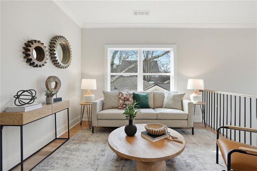 Furnished interior view inside a new home in , Atlanta (Image 18).
