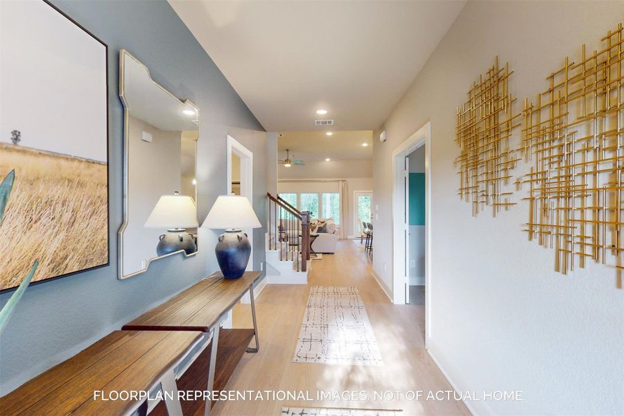 Furnished interior view inside a new home in Lone Star Landing, Montgomery (Image 5).