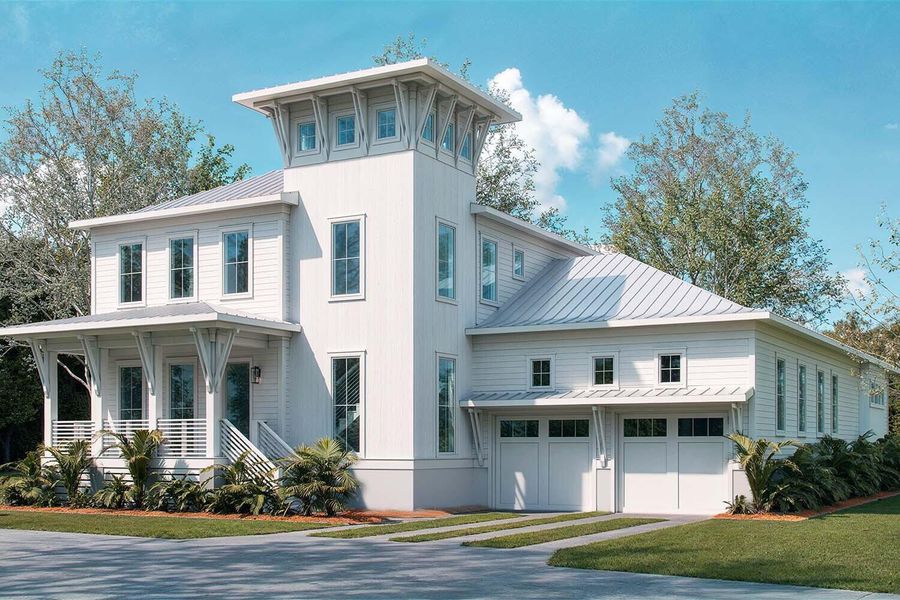 Front exterior of a new home in , Johns Island, SC, highlighting curb appeal (Image 24).