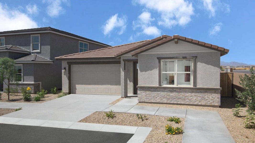 Representative exterior photo of a completed home built from the Fairway by Taylor Morrison in Artisan at Asante Vista Collection, Surprise, AZ (Image 12).