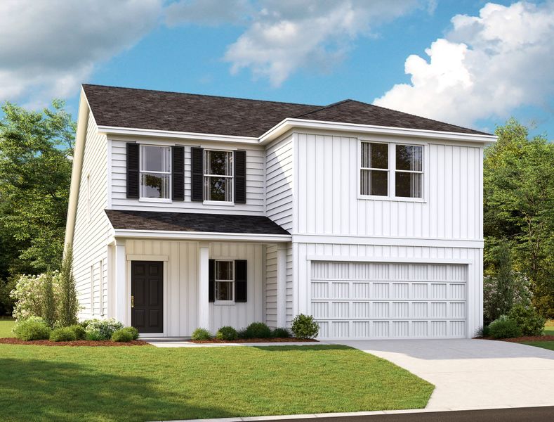 Representative exterior photo of a completed home built from the Washington by Ashton Woods in Watson Hill, Summerville, SC (Image 13).