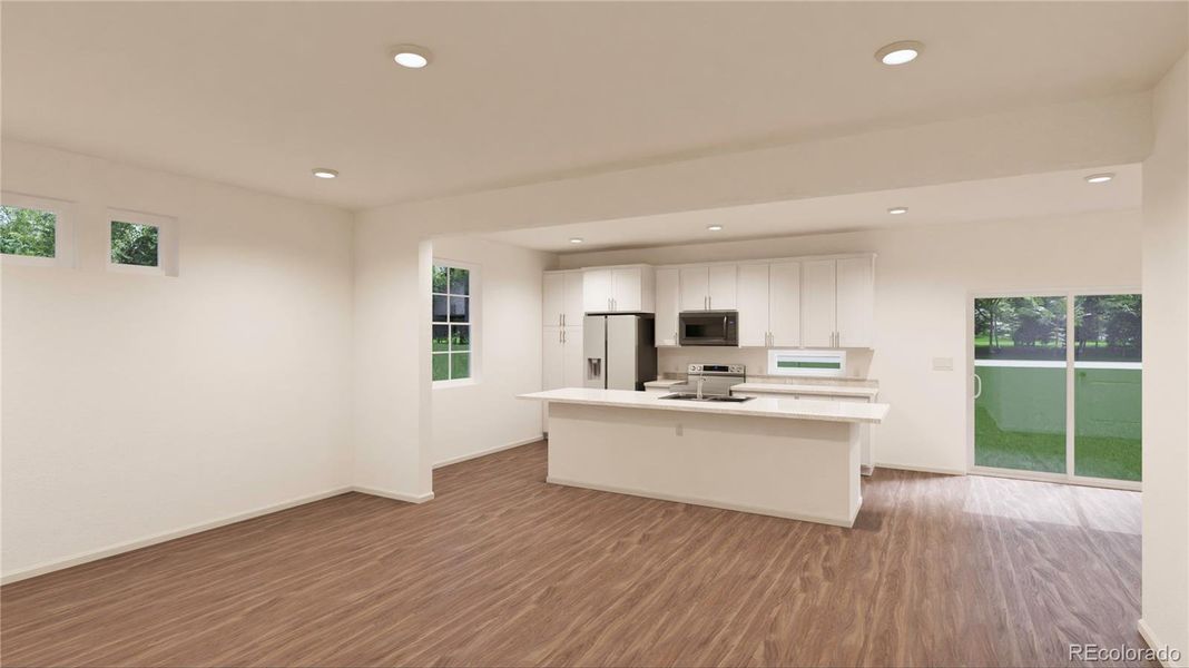 Furnished interior view inside a new home in Reunion, Commerce City (Image 10). Furnished interior view inside a new home in Reunion, Commerce City (Image 10).