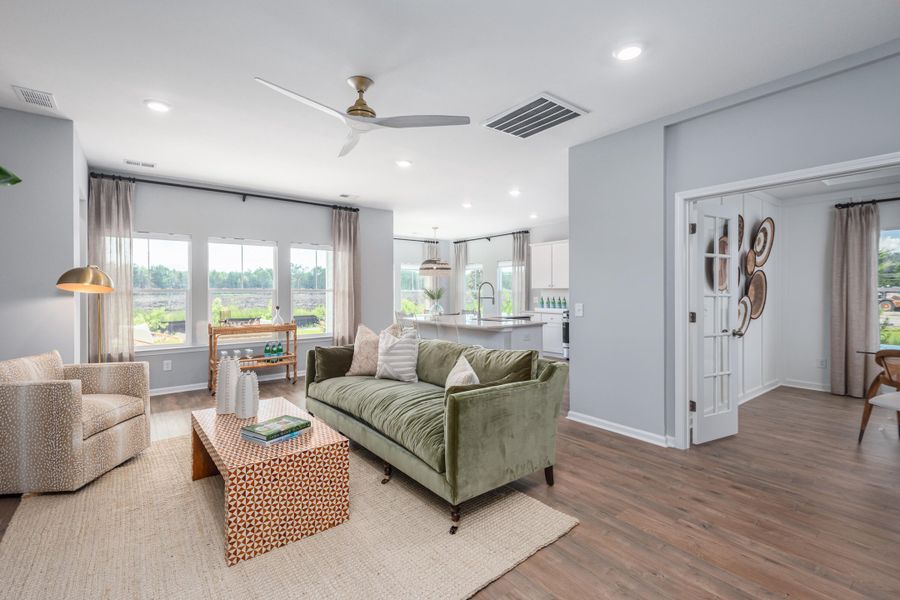 Furnished interior view inside a new home in Sweetgrass at Summers Corner, Summerville (Image 8).