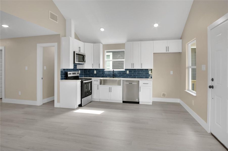 Furnished interior view inside a new home in , San Leon (Image 12).