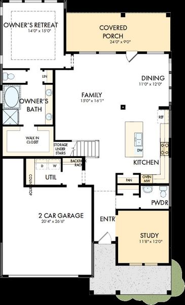2D floor plan layout of this home in Windsong - Reserve Series, Boerne, TX (Image 2). 2D floor plan layout of this home in Windsong - Reserve Series, Boerne, TX (Image 2).