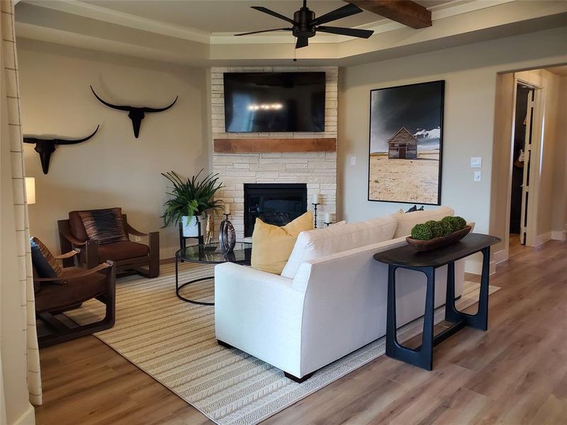 Furnished interior view inside a new home in , Fort Worth (Image 11). Furnished interior view inside a new home in , Fort Worth (Image 11).