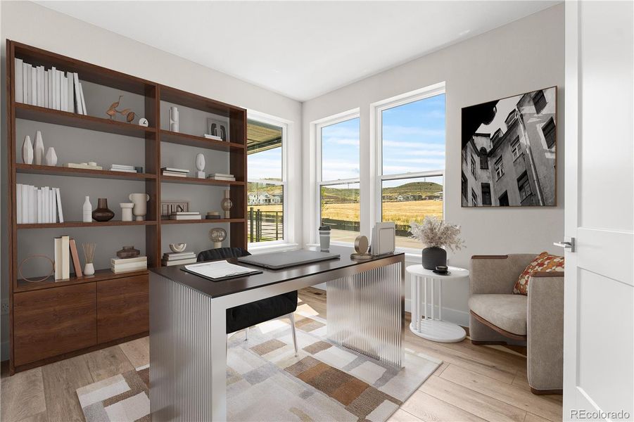 Furnished interior view inside a new home in Storytellers at Lyric, Lone Tree (Image 8).