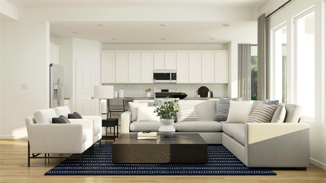 Furnished interior view inside a new home in The Preserve at Rosenberg, Rosenberg (Image 2).