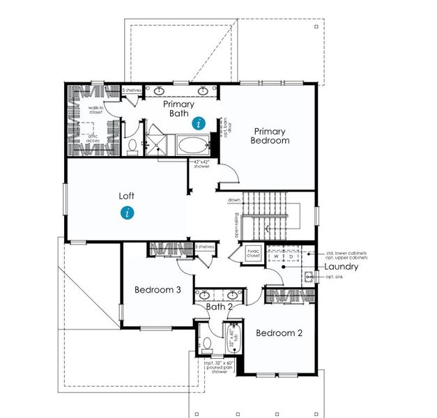 2D floor plan layout of this home in Stargaze at Solstice, Littleton, CO (Image 4). 2D floor plan layout of this home in Stargaze at Solstice, Littleton, CO (Image 4).