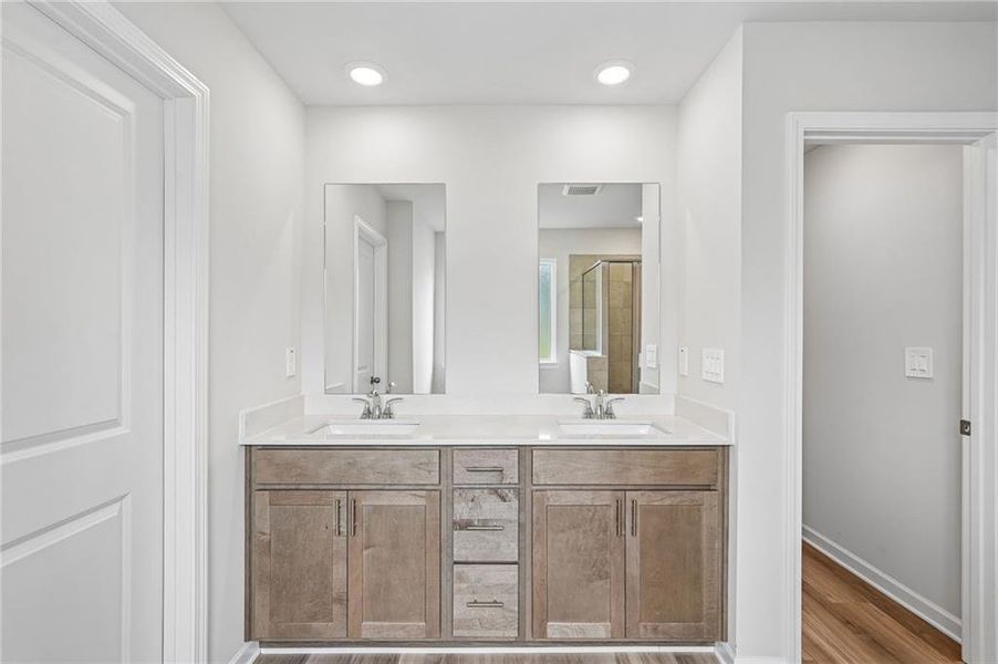Furnished interior view inside a new home in Northwoods at Mirror Lake, Villa Rica (Image 16).