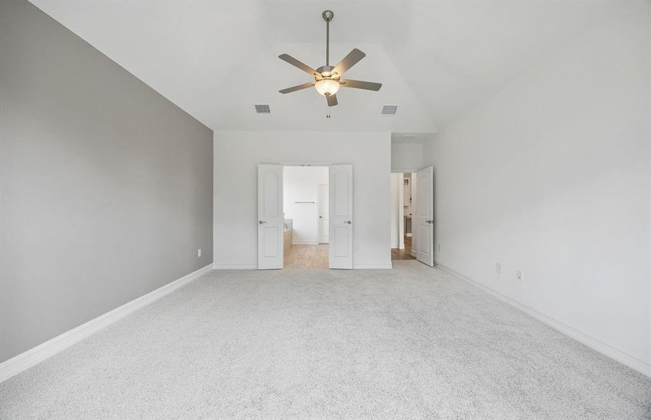 Spacious primary suite