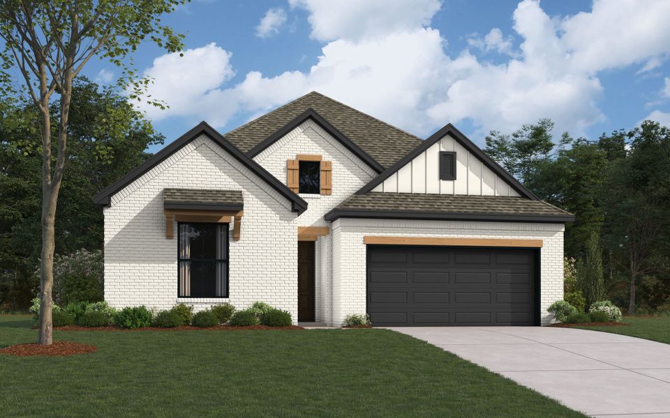 Representative exterior photo of a completed home built from the Lakeway II by William Ryan Homes in Ten Mile Creek, Celina, TX (Image 6).