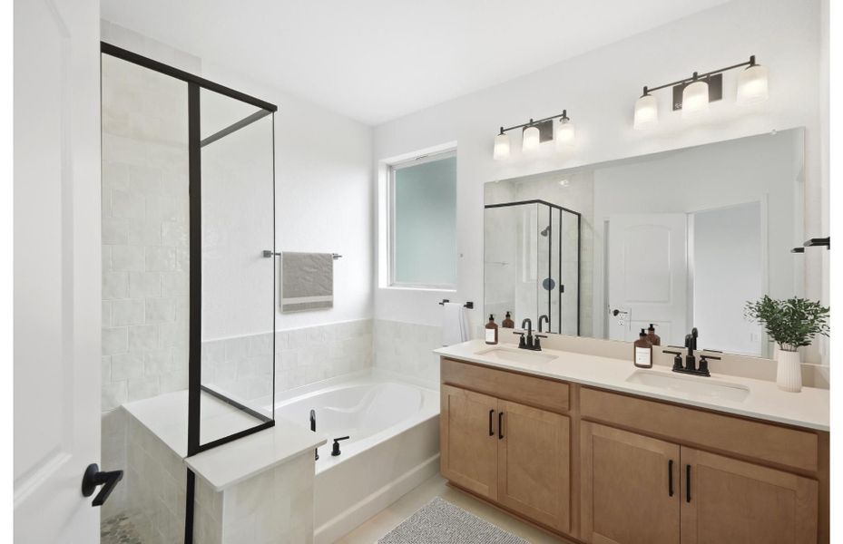 Representative furnished interior of a home built from the Fairweather by Pulte Homes in Bison Ridge, San Antonio (Image 3).