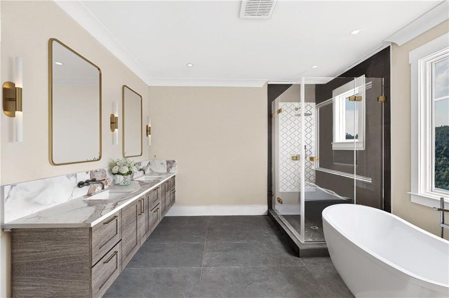 Furnished interior view inside a new home in , Atlanta (Image 10).