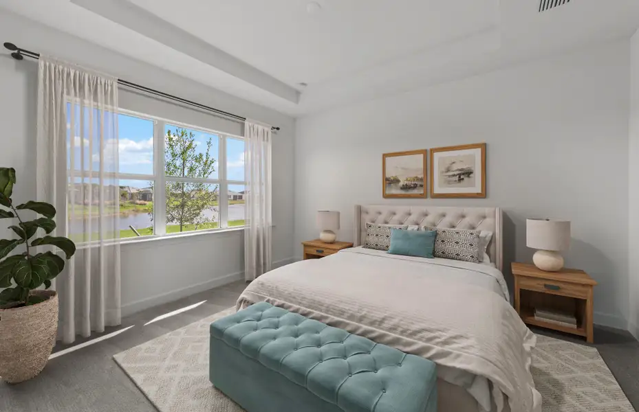 Furnished interior view inside a new home in TerraWalk at Babcock Ranch, Alva (Image 6).