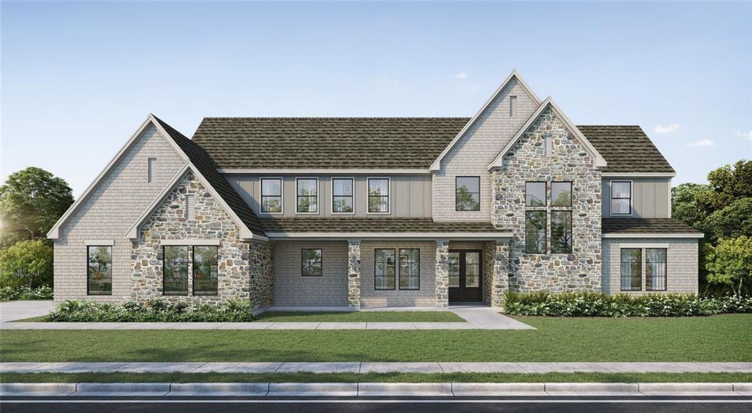 Front exterior of a home in the Dean Farms community, located in Lucas, TX (Image 2).