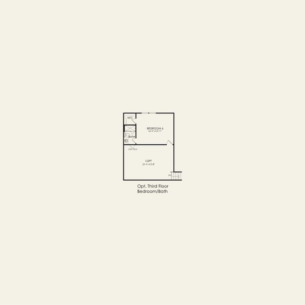 2D floor plan layout for the Worthington by Pulte Homes in The Retreat at Carolina Ridge, Harrisburg, NC (Image 24).