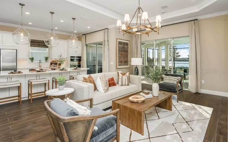Furnished interior view inside a new home in Center Lake Ranch Community Group Page, St. Cloud (Image 16).