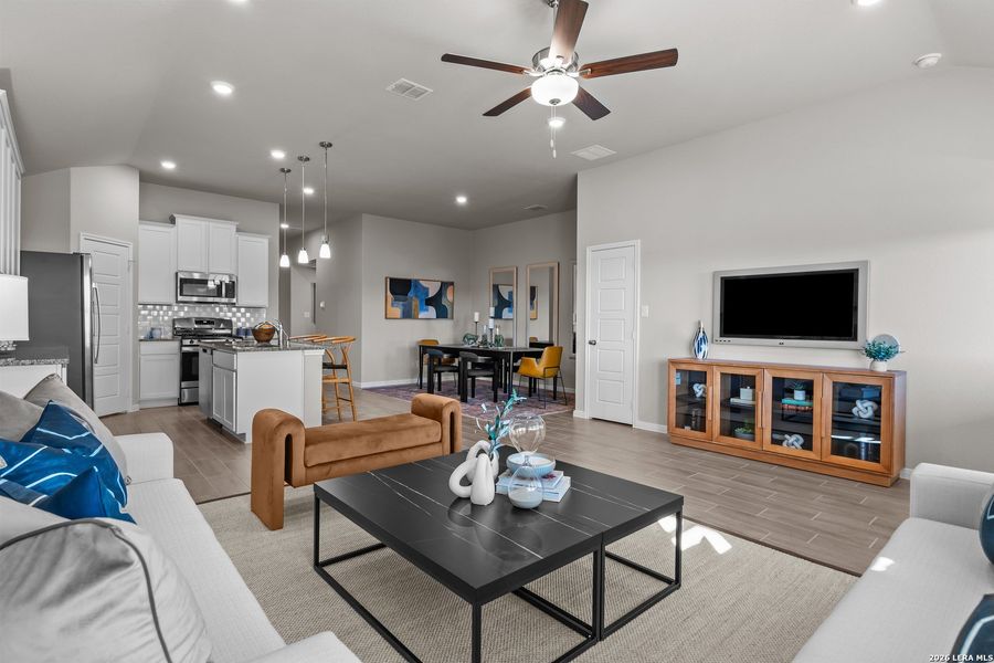 Furnished interior view inside a new home in Hunters Ranch, San Antonio (Image 9).