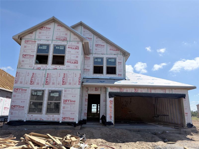 In-progress construction of a new home in Windrose Green, Angleton, TX (Image 6). In-progress construction of a new home in Windrose Green, Angleton, TX (Image 6).
