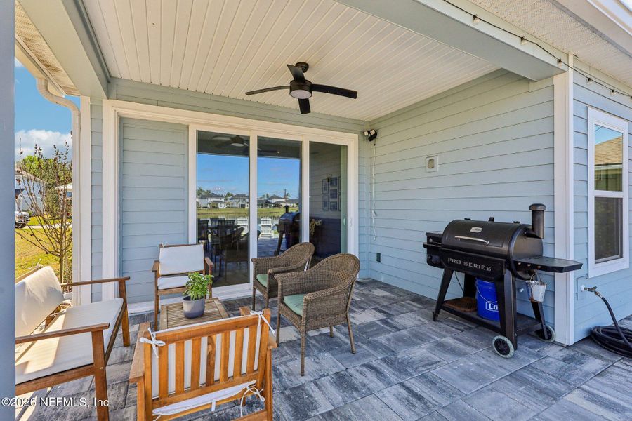 Exterior details and patio area of a home in Beacon Lake, St. Augustine (Image 38).
