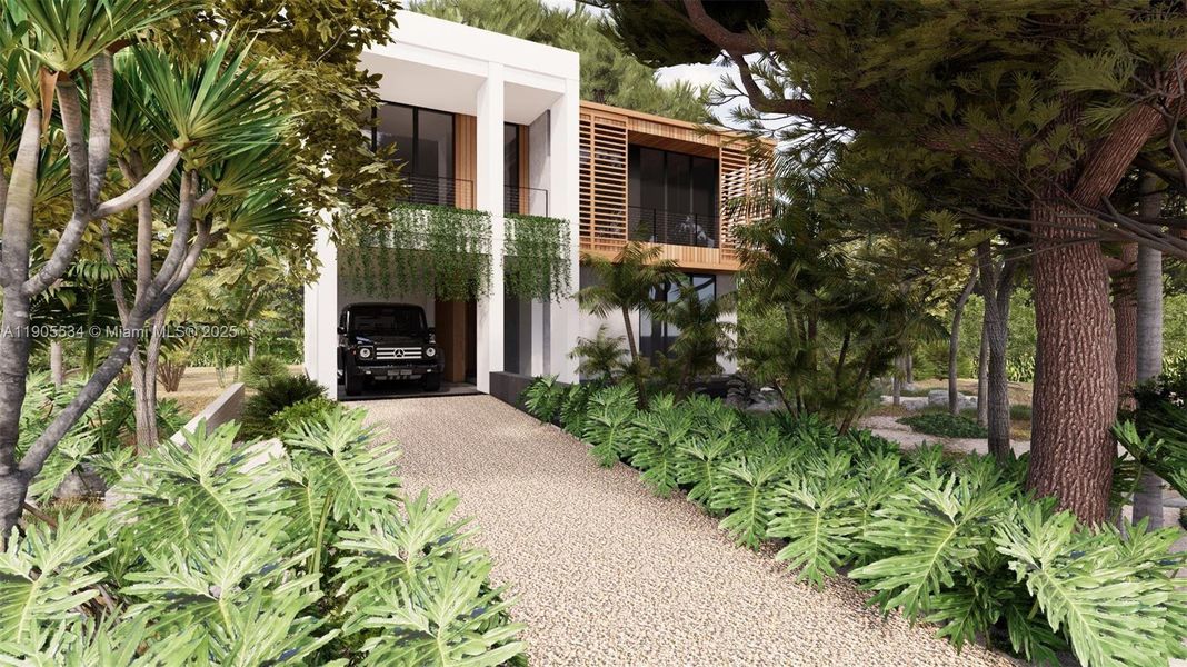 Exterior details and patio area of a home in , El Portal (Image 6). Exterior details and patio area of a home in , El Portal (Image 6).