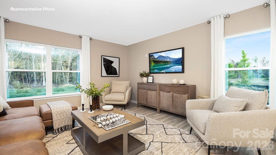 Furnished interior view inside a new home in Cardinal Creek, Charlotte (Image 8).