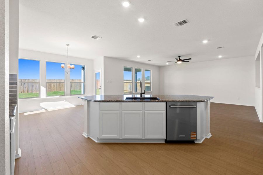 Furnished interior view inside a new home in Salerno - Classic Collection, Round Rock (Image 8).