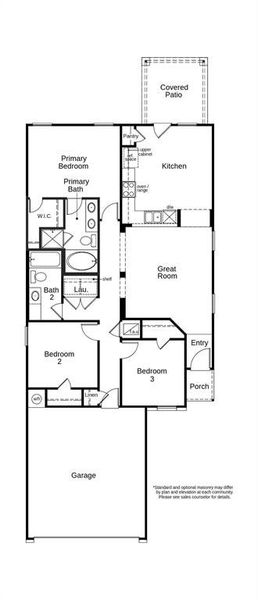 This floor plan features 3 bedrooms, 2 full baths, and over 1,200 square feet of living space.