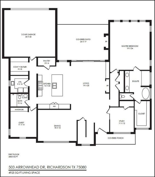 2D floor plan layout of this home in , Richardson, TX (Image 3). 2D floor plan layout of this home in , Richardson, TX (Image 3).